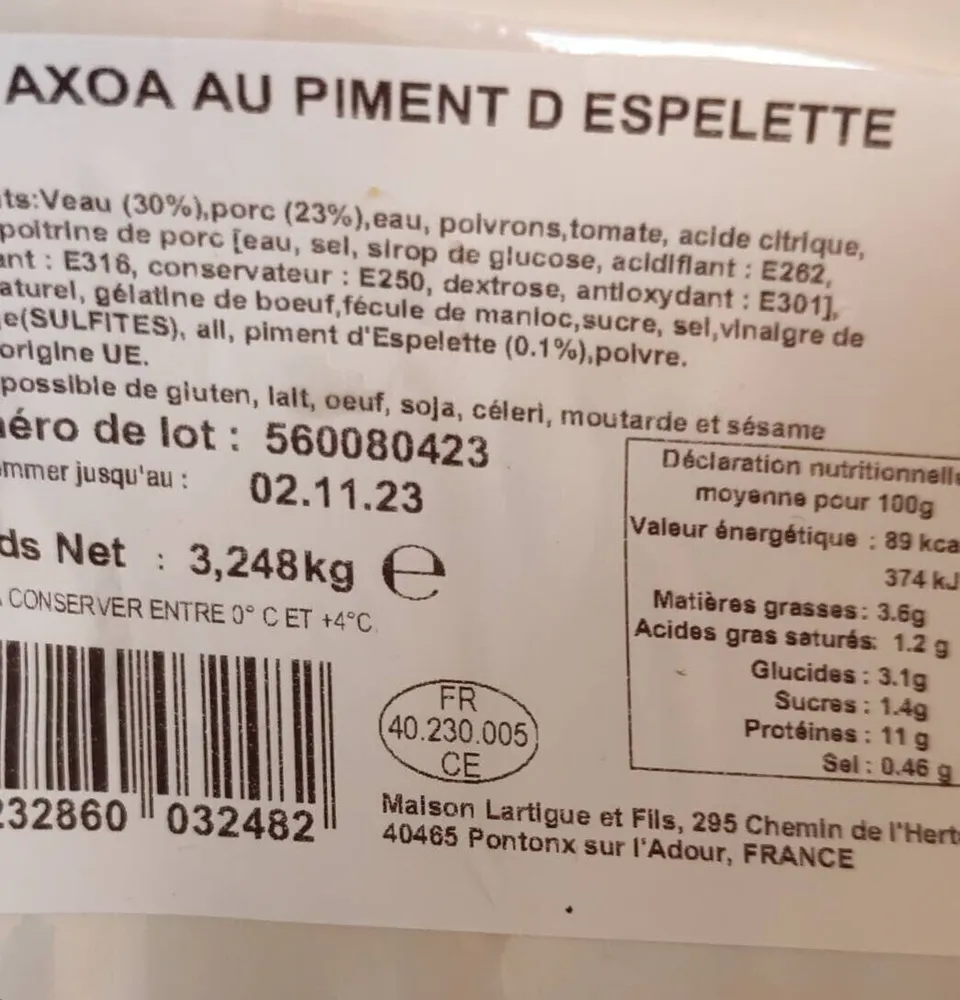 Axoa aux piments d'Espelette