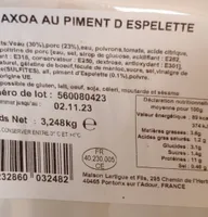 Axoa aux piments d'Espelette