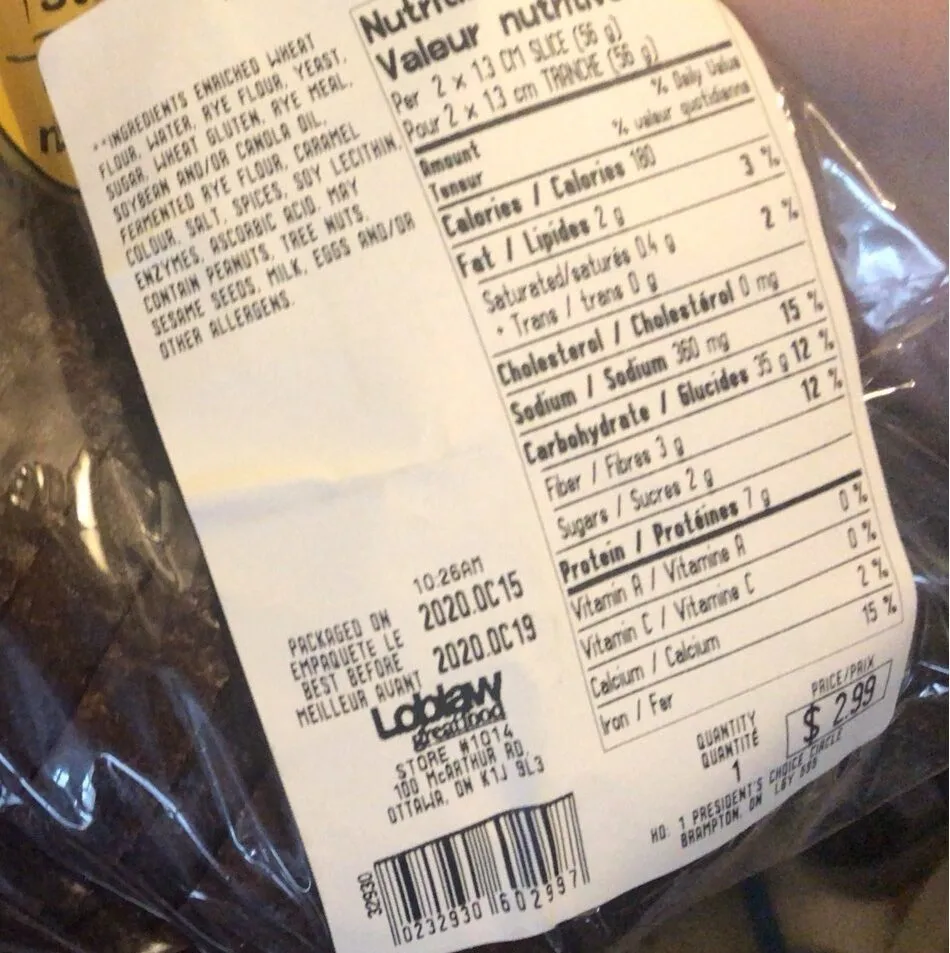 Pumpernickle bread