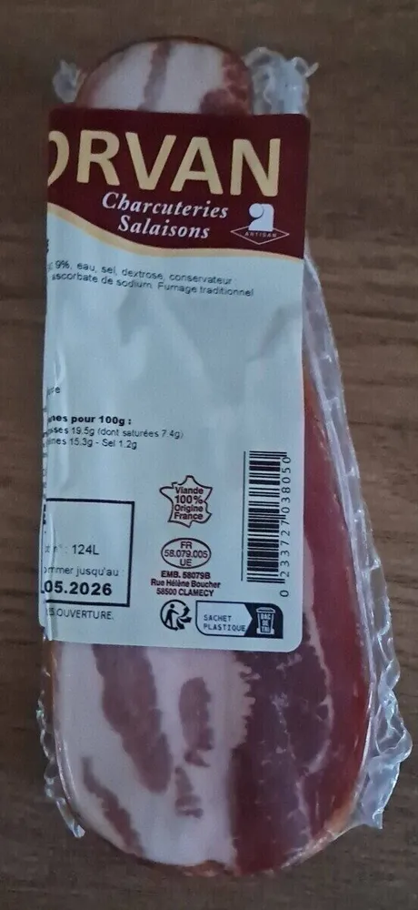 Poitrine de porc fumée
