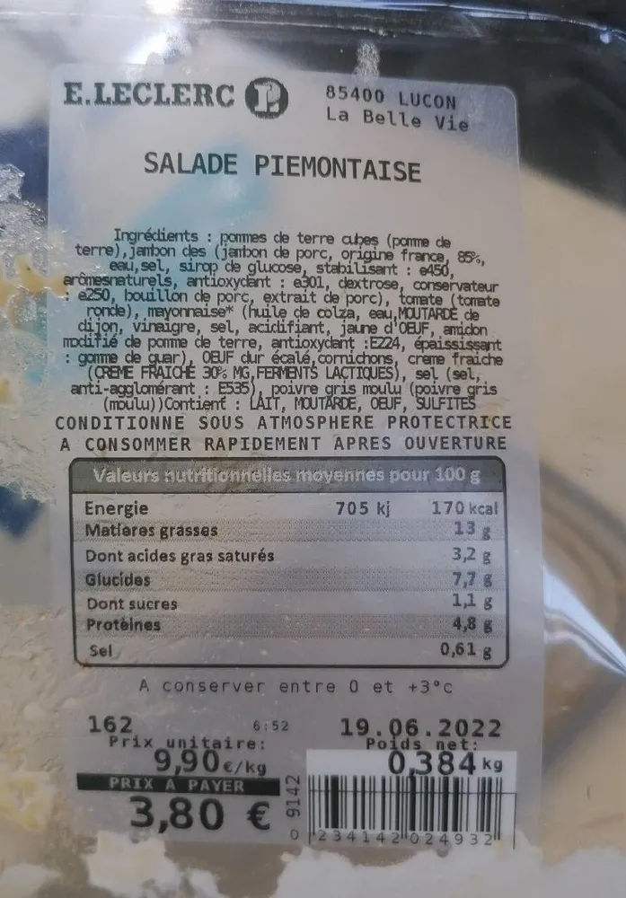 Salade piémontaise