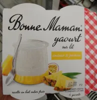 Yaourt sur lit Ananas Passion bonne maman