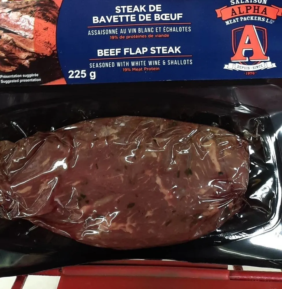 Steak de bavette de boeuf