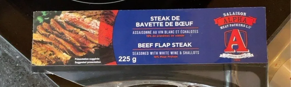 Steak de bavette de boeuf