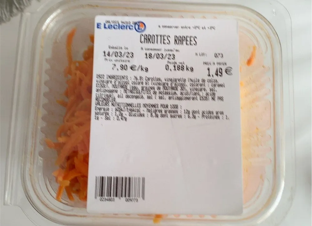 Carottes râpées