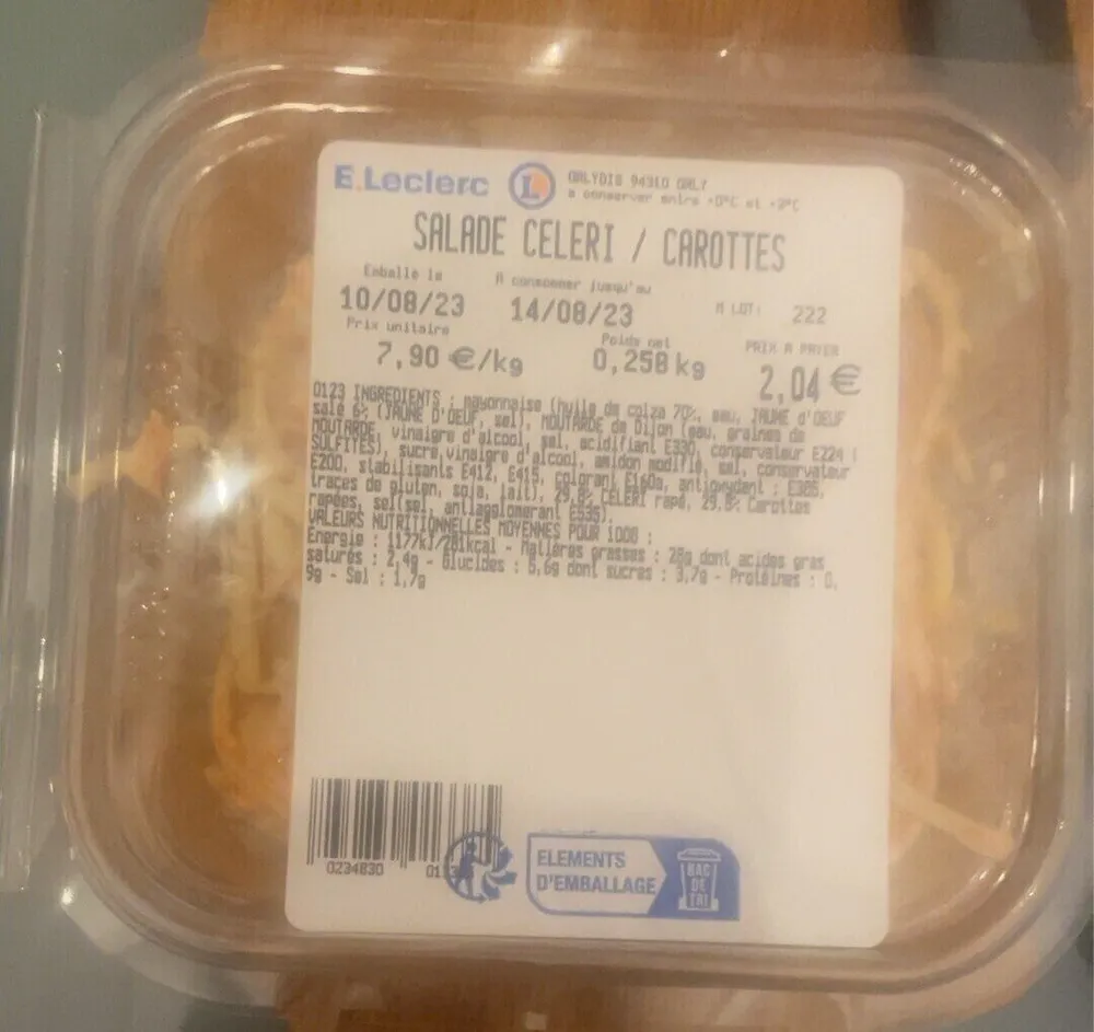 Salade celeri carottes