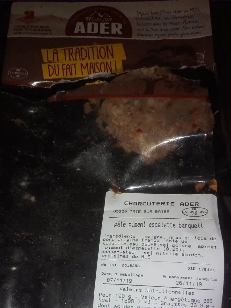Pâté au piment d'Espelette