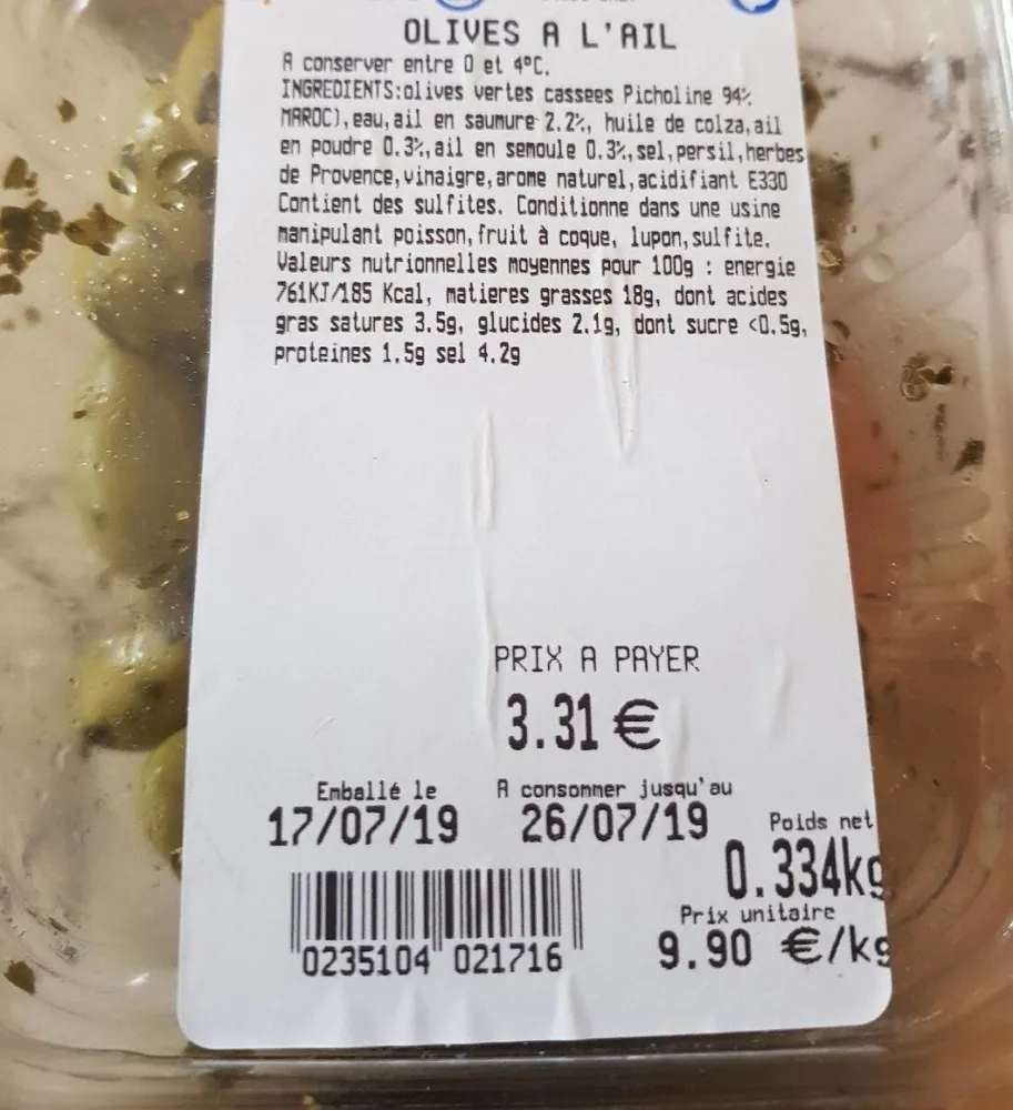 Olive a l'ail