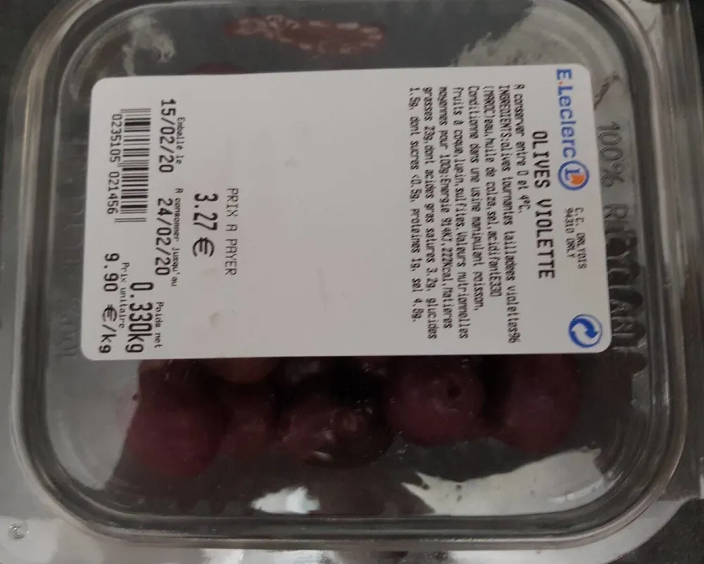 Olives violettes