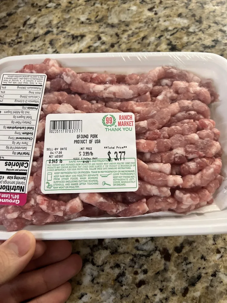 Ground Pork 84% Lean 16% Fat