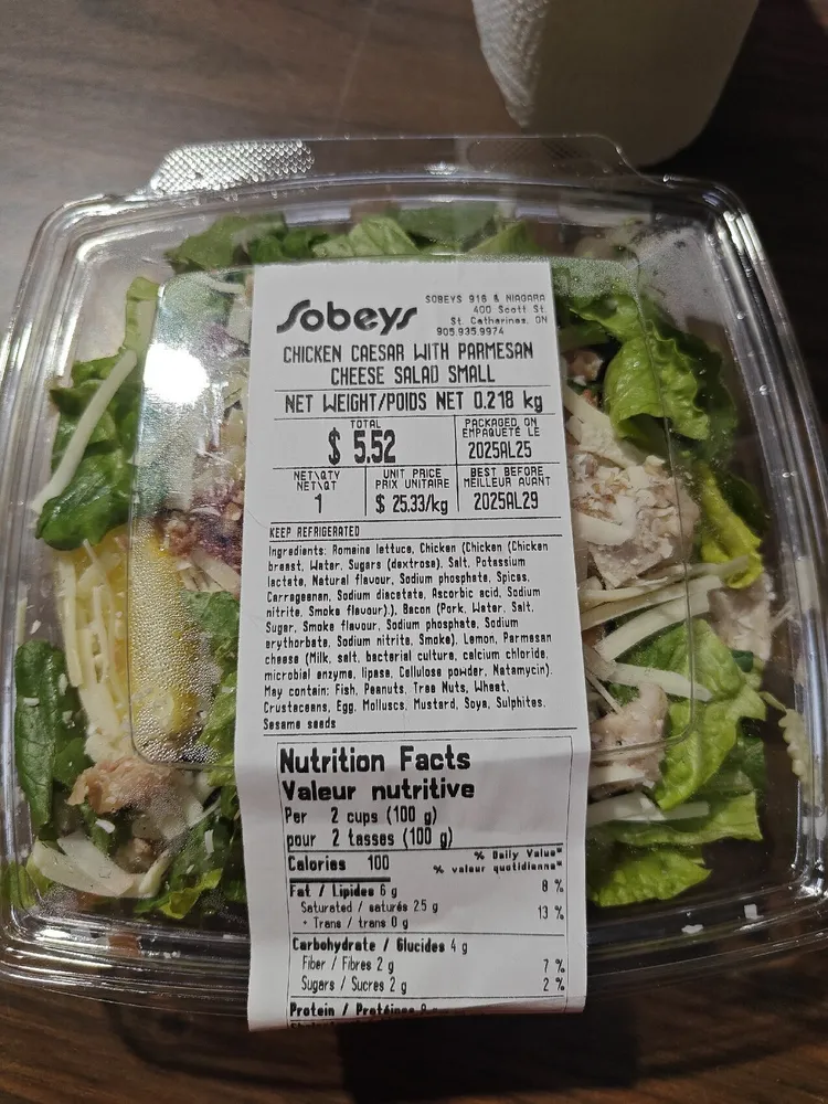 Small Chicken Caeser Salad