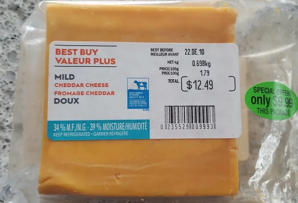 Mild cheddar cheese