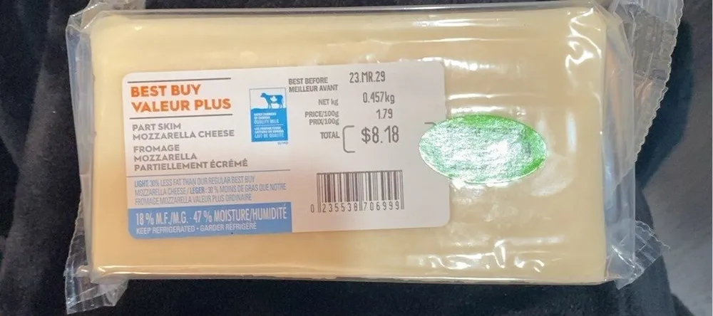 Part skim mozzarella cheese
