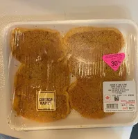 Escalope de longe de porc ce tre et bout de côtes panée