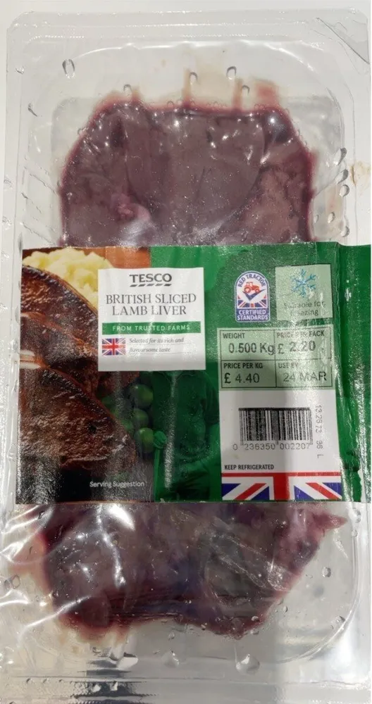 Sliced Lamb Liver