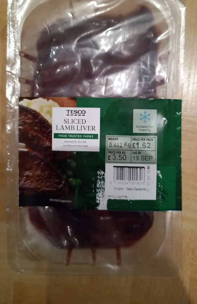 Sliced Lamb Liver