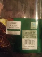 Sliced lamb liver