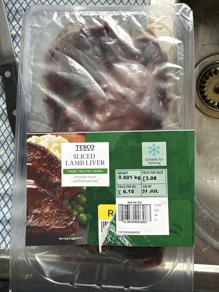Sliced Lamb Liver