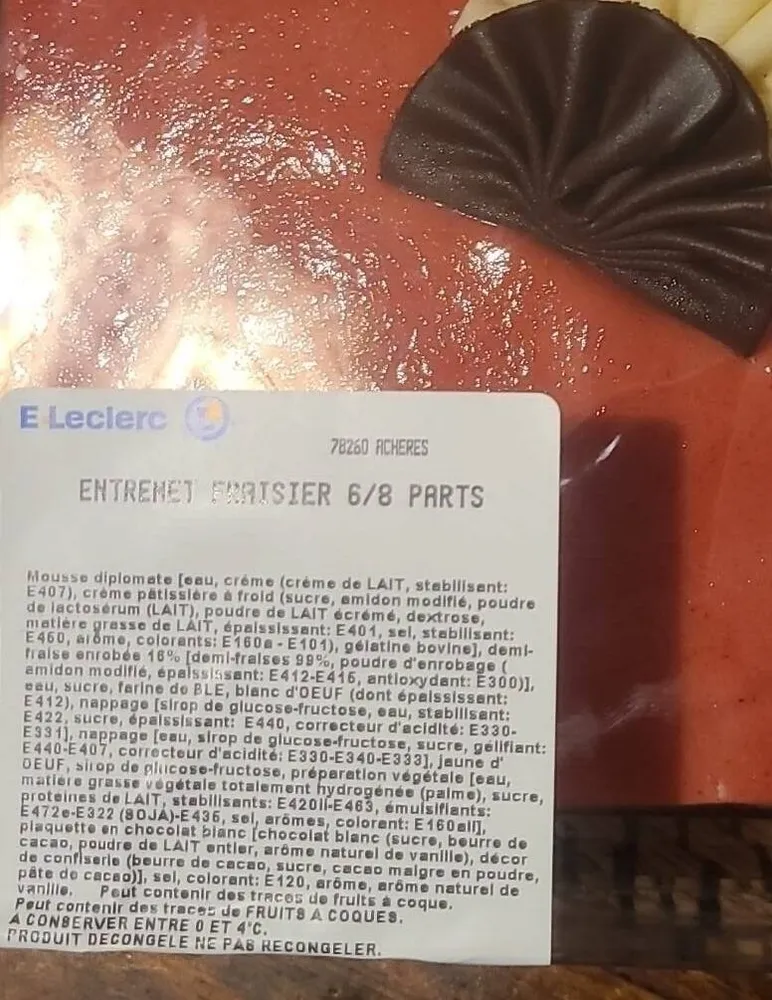ENTREMET FRAISIER 6/8 PARTS