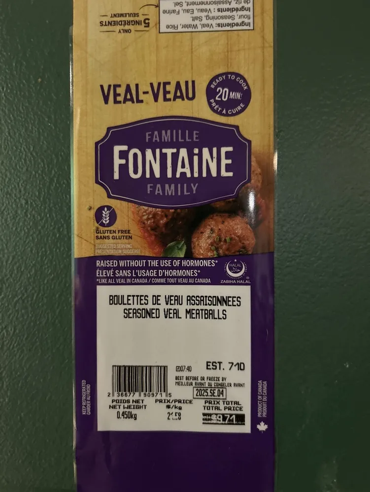 Seasoned Veal Meatballs