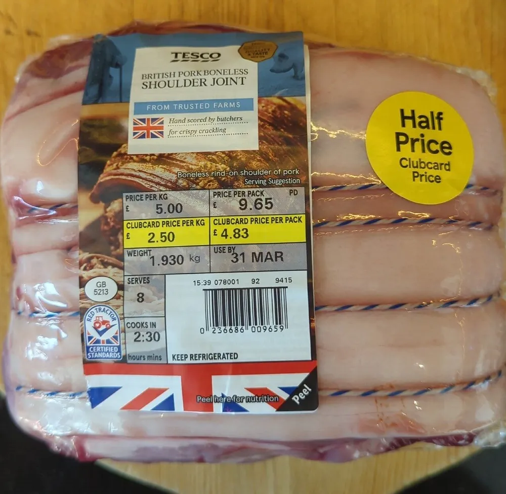 British Pork Boneless Shoulder Joint