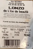 Lonzo de l’ile de beauté
