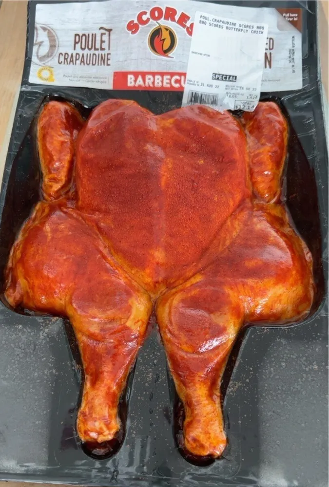 Poulet crapaudine