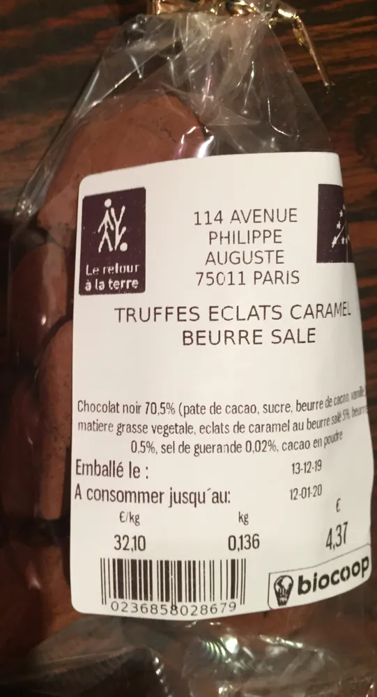 Truffes éclats caramel beurre salé