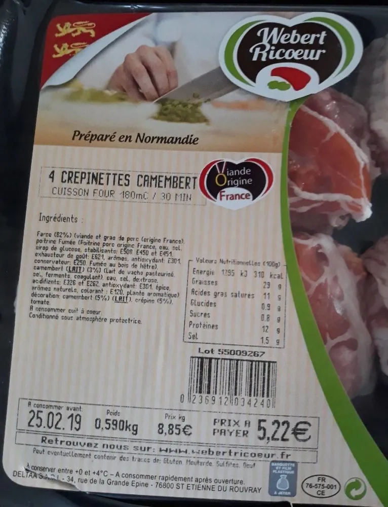 Crepinettes au camembert