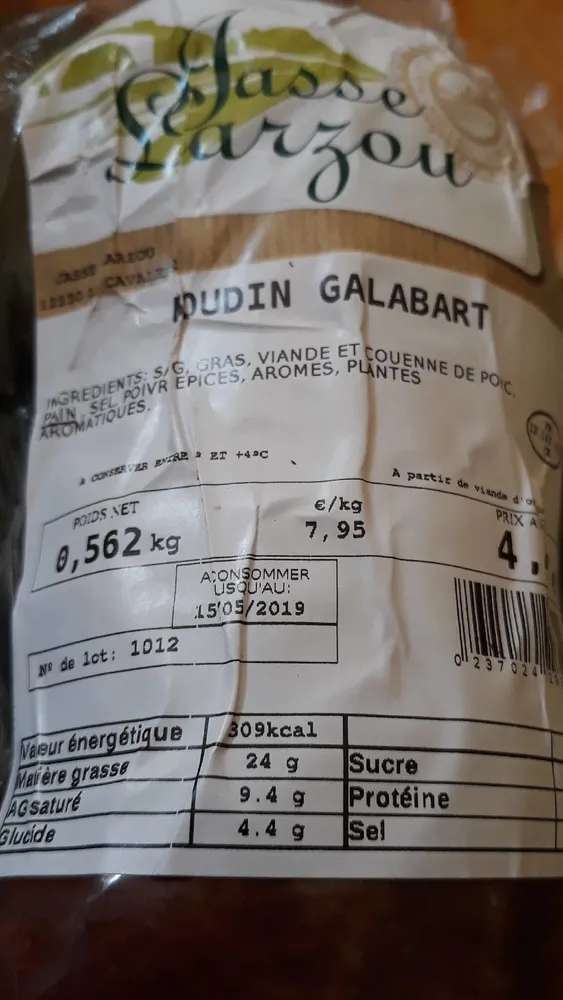 Boudin galabart