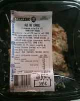 Riz au crabe fabrication maison leclerc