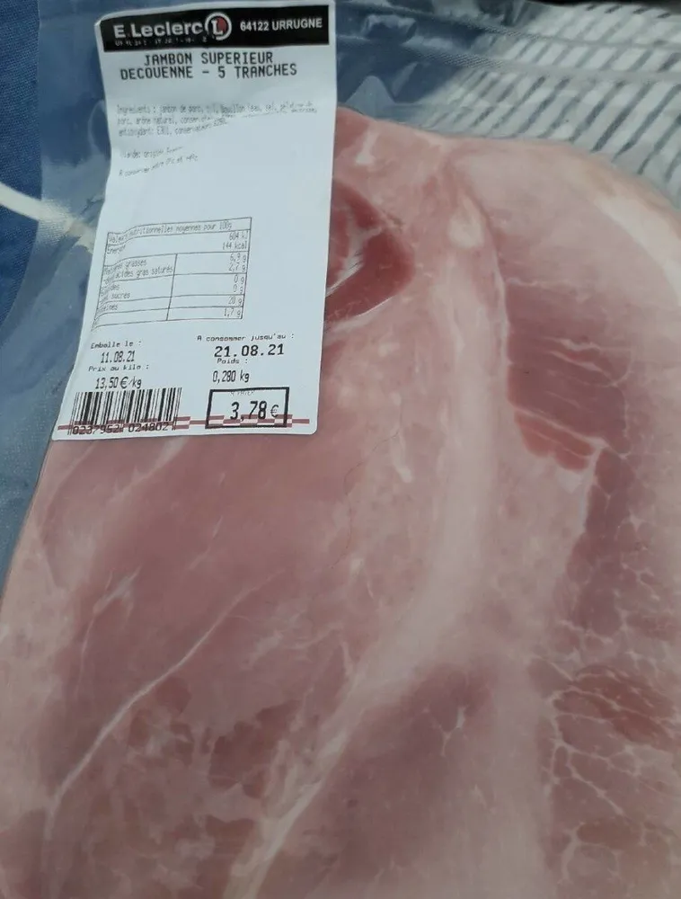 Jambon  Supérieur decouenne