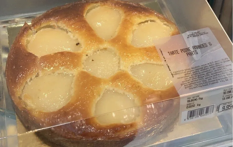 Tarte poire amandes 6 parts