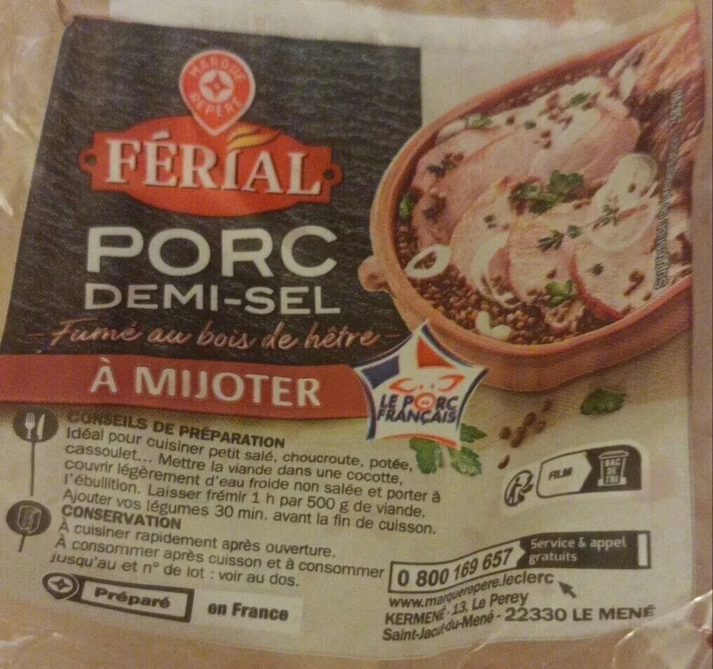 1/2 palette de porc fumée