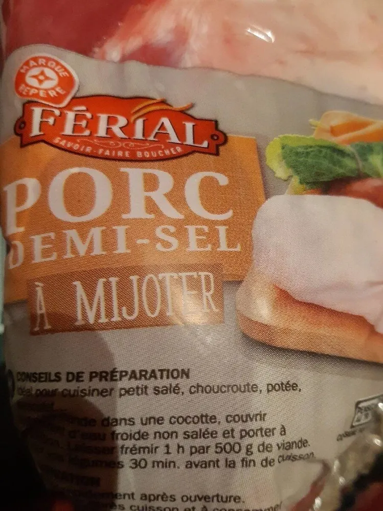 Demi palette de porc demi-sel