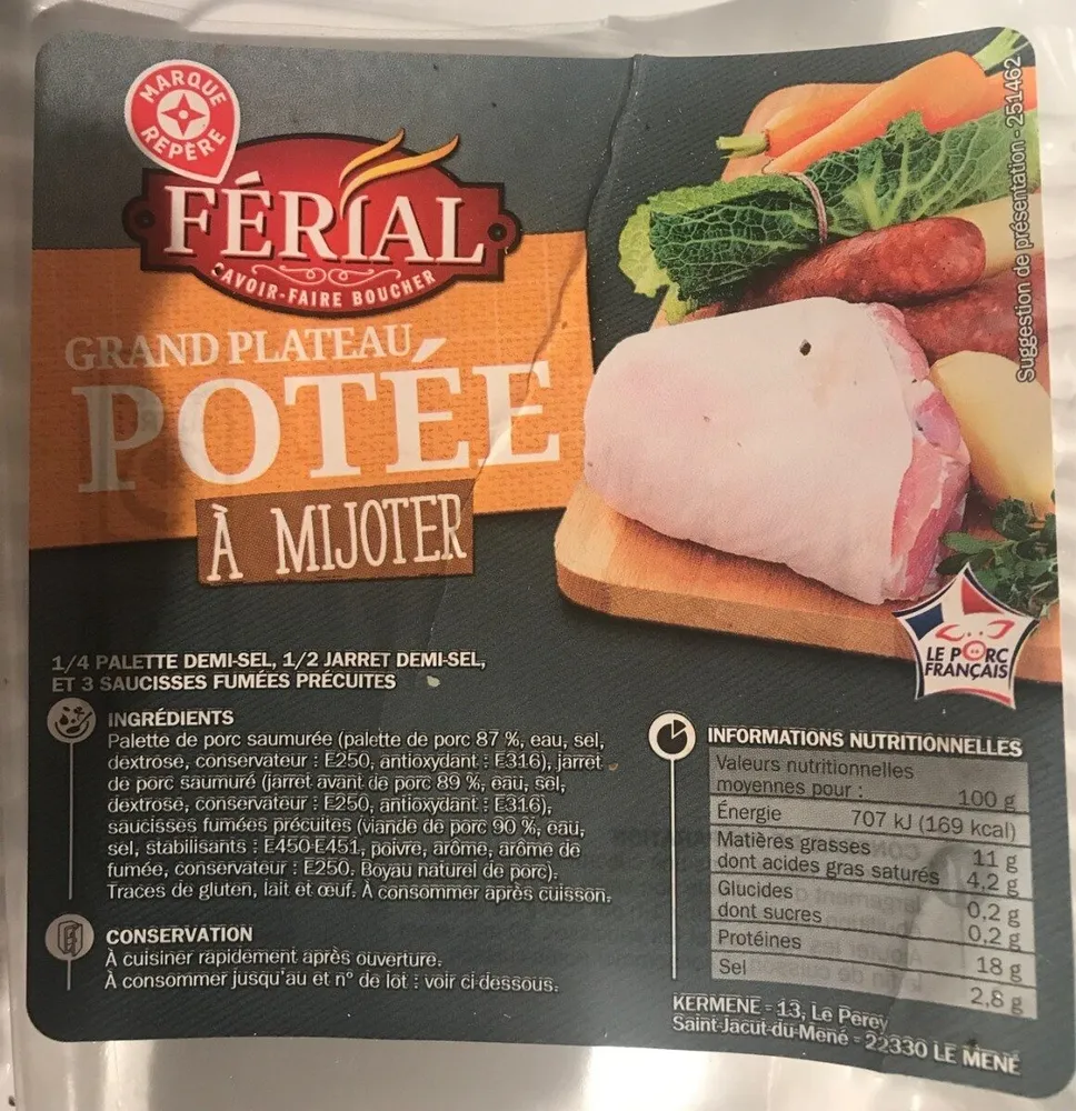 Grand plateau de potée à mijoter