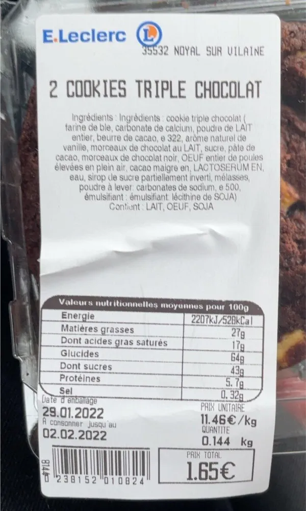 cookies triple chocolat