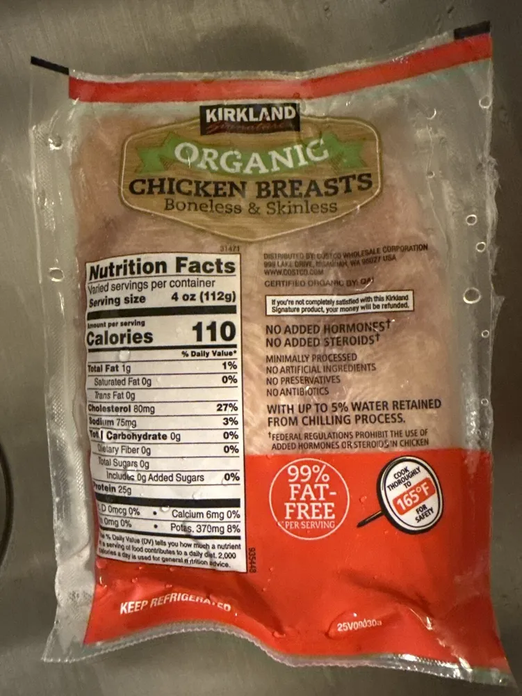 Organic Boneless Skinless Chicken Breasts