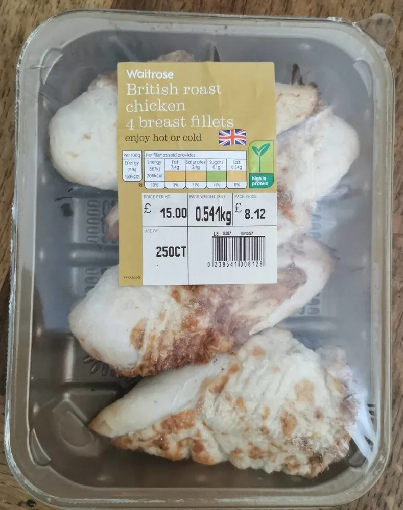 British roast chicken 4 breast fillets