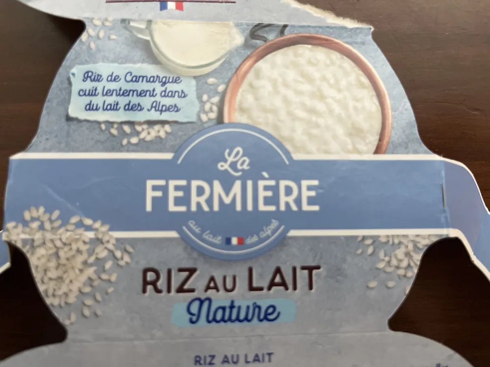 Riz au lait Nature