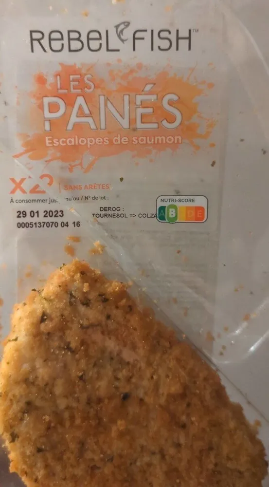 Pané escalope de saumon