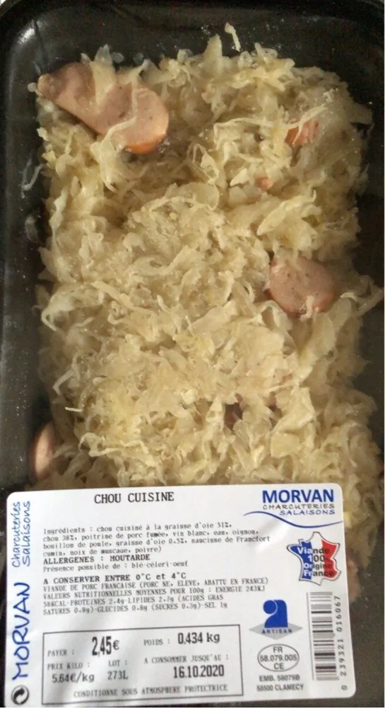Chou cuisiné