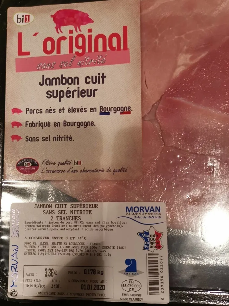 Jambon cuit supérieur