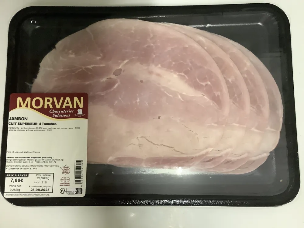 Jambon cuit supérieur