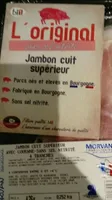 Jambon cuit supérieur avec couenne sans sel nitrité