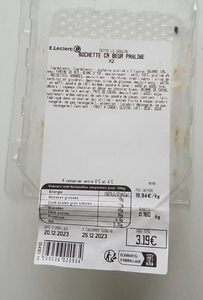 Buche créme au beurre