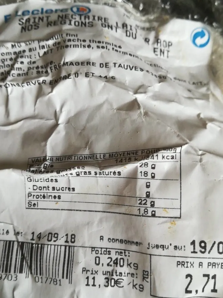 Saint Nectaire laitier Aop Nos régions ont du talent