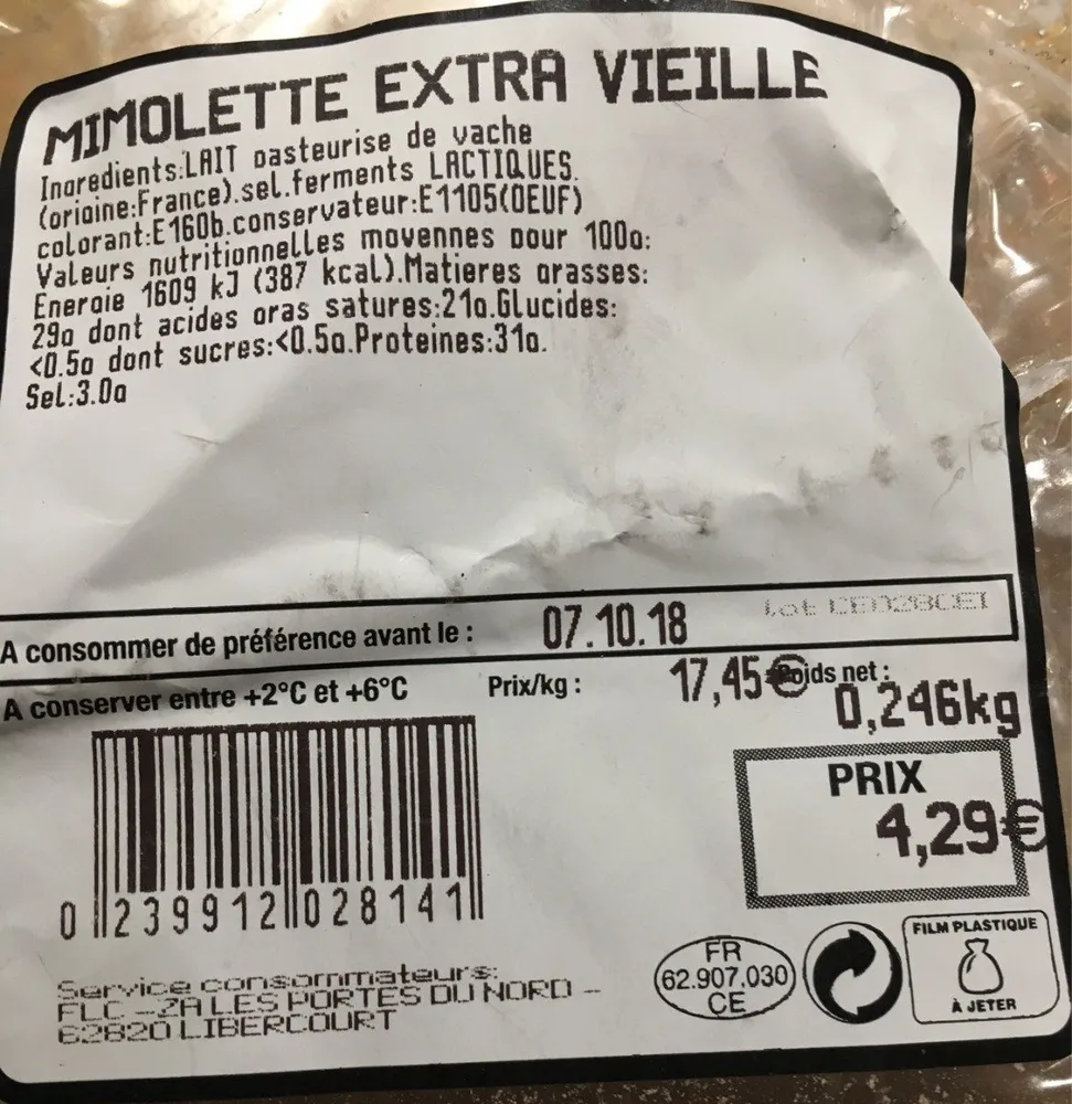 Mimolette extra vieille francaises