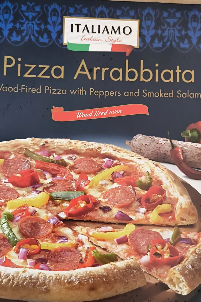 Pizza Arrabbiata Wood-Fired Pizza with Peppers and Smoked Salami