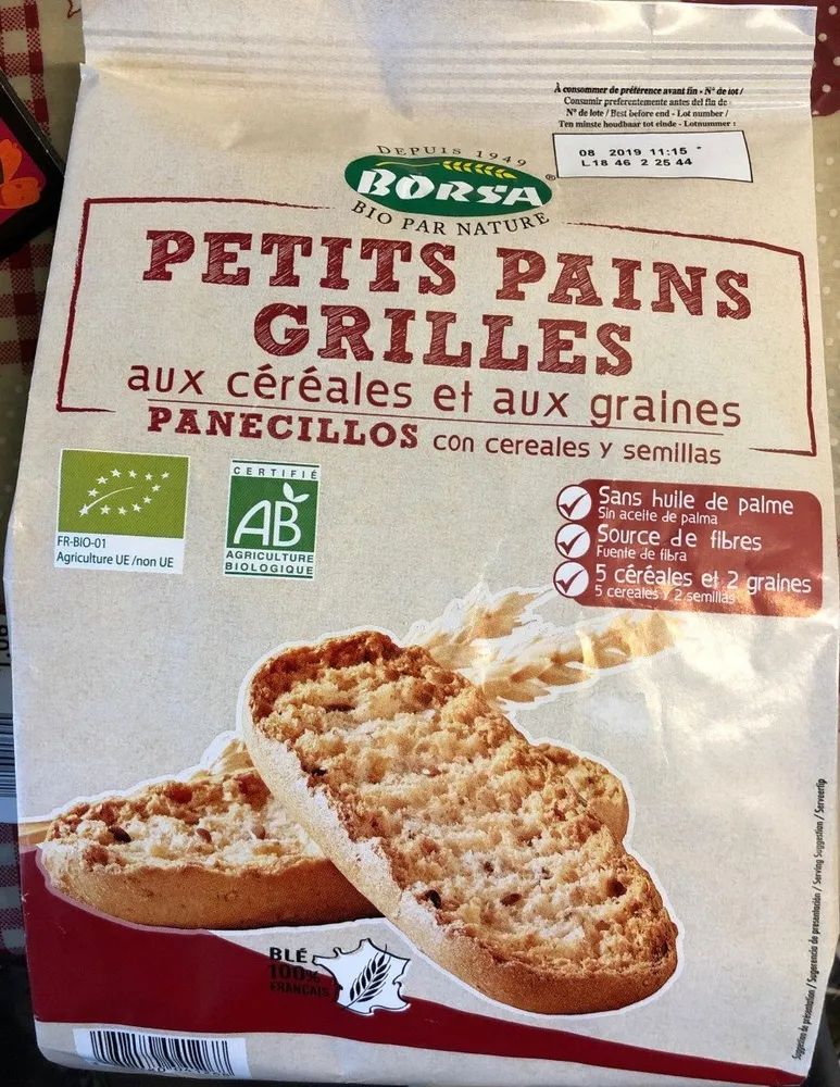 Petits pains grilles aux céréales et aux graines